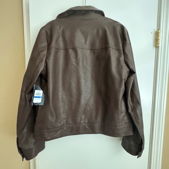 Women's Brown Leather Jacket - Picture 1 of 5